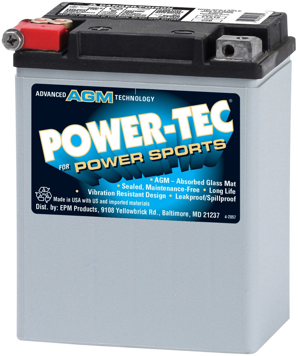 Power-Tec Power Sports Batteries - 12 VOLT BATTERIES - ETX15